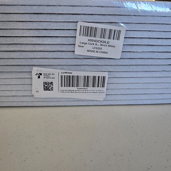 Large Cork Board 16 Felt Tiles Total 47" x 47" Safe Removable Adhesive Tabs New - Picture 2 of 5